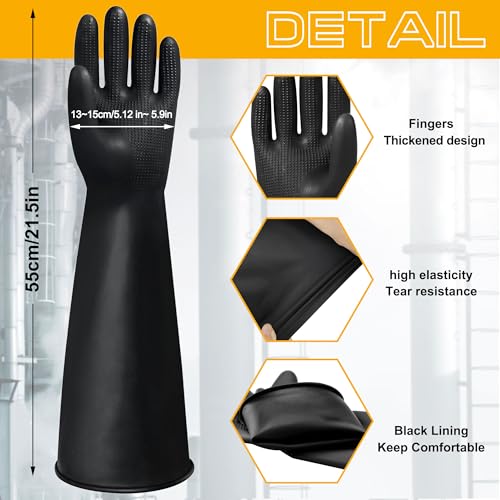 22" Upgraded Latex Gloves Chemical Resistant Gloves - color: 22 Inch