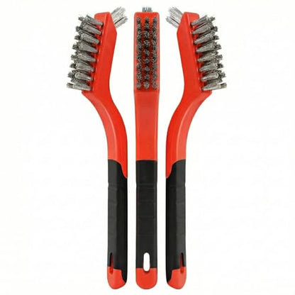 Steel Wire Brush, Wire Brush for Rust Removal, 3-Piece Dual-Head Hand Tool. - size: 3PCS Wire Brushes