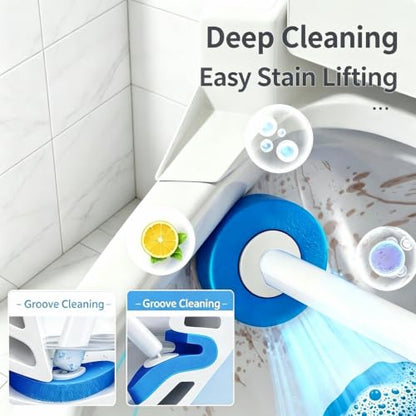 Disposable Toilet Wand Kit with 30 Refills,Wall-Mounted Holder & Storage Caddy,Toilet Brush for Deep Toilet Cleaning, Bathroom Accessories for Home, Dorm & RV(1 Wand+30 Refills) (31)