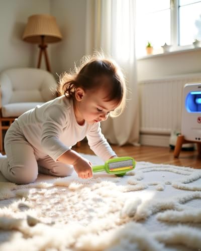 Lint and pet Hair Remover,Pet Hair Removal Glove,Clothe Hair Remover Roller,Reusable Lint Roller for Clothes,Pet Hair Remover for Clothes, Lint Brushes for Clothes(Green) - color: Green