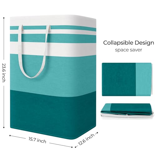 StorageRight Laundry Basket Hamper, 75L Collapsible Clothes Storage, Green - color: Green, size: 75L