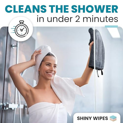 Shiny Wipes XL Drying Towel, the Original, Ultra Absorbent Twisted-Loop Design, Streak-Free Drying Towel, Shiny Wipes Shower Cleaning Cloths (7 Towel)