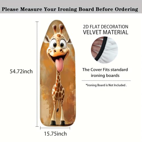 Nuxovilar Cartoon Giraffe Ironing Board Cover 15x54 Inches Polyester - color: Ytt02370