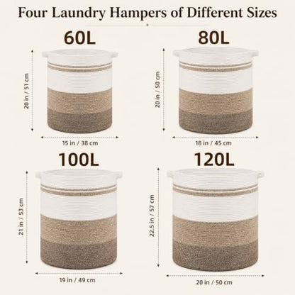 OIAHOMY 80L Laundry Basket Laundry Hamper Nursery Hamper Gradient Dark - color: Gradient Dark, size: 18*18*20in