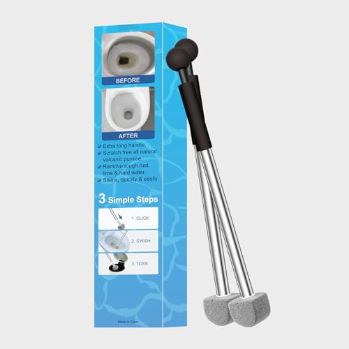 Pumice Stone Toilet Bowl Cleaner - Hard Water Stain Remover - style: 1 Toilet Handle+7 Pumice
