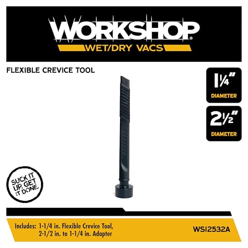 WORKSHOP Wet/Dry Vacs WS12532A 1-1/4-in. Flexible Crevice Tool Attachment