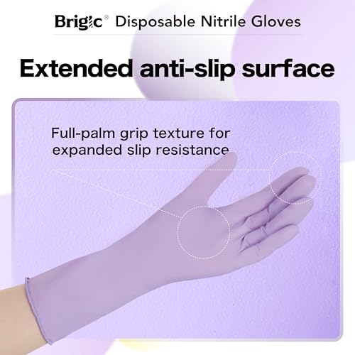 12 Inch Long Cuff Nitrile Gloves, Disposable Gloves - color: Mint Green (Pack of 50), size: Large (Pack of 50)