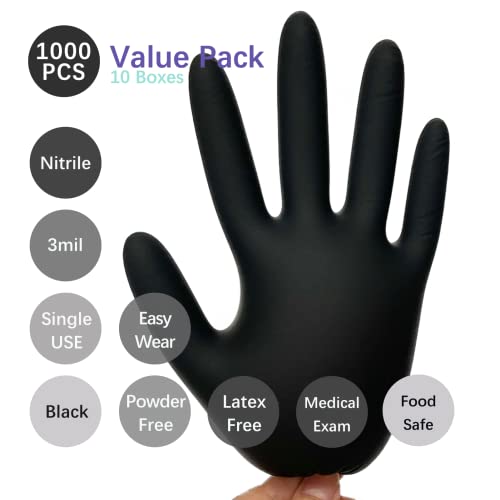 Dr.GreenPanda Nitrile Exam Disposable Gloves 3mil Food Safe Powder Free