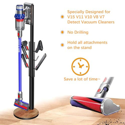 XIGOO Docking Station Holder Freestanding Vacuum Stand Rack with 6 Hooks - color: Black, style: Black with 6 Hooks