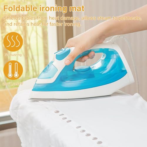 Steamer Board for Clothes with Ironing Glove,Stand for Steaming Clothes,Steamer Pad,Hanging Ironing Board,Steamer for Clothes,Hanging Steam Iron Pad - color: Steamer Board + Ironing Glove