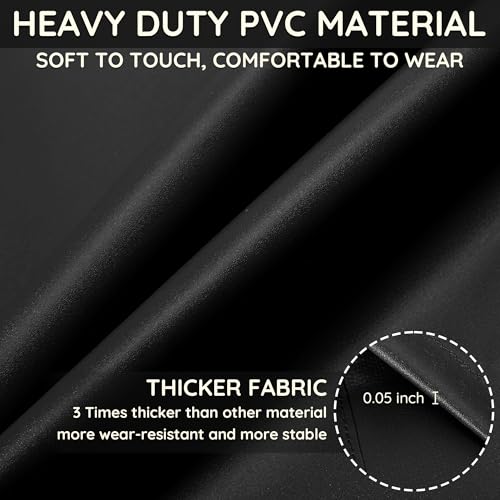 Heavy Duty Thicker Rubber Aprons Extra Long Oil & Chemical Resistant Unisex - color: Black