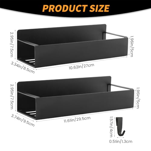 2 Pcs Magnetic Spray Can Holder with Hooks, Magnet Toolbox Holder, Wall Mounted Spray Bottle Rack, Paint Can Organizer, Tool Box Storage Rack for Garage, Mechanic, Workshop and Home