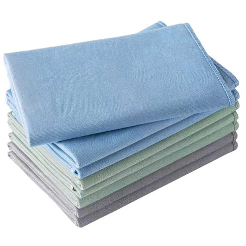 Microfiber Glass Cleaning Cloth 8 Pack, 16 Inch x 12 Inch, Lint Free Quickly Clean Window, Glasses, Windshields, Mirrors, and Stainless Steel, Multicolor - color: Multicolor1