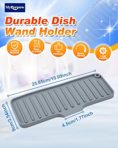 2Pack Silicone Dish Wand Holder Compatible with Scotch-Brite Grey - color: Gray, size: 2