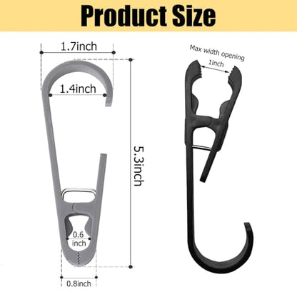 6Pcs Laundry Hooks with Clips Hanger Closet Organizer Clamps Hanging Socks Boot Bras Towels Shower Pegs for Bathroom Wardrobe Kitchen Office Holders Clothes Pins Heavy Duty Outdoor, Light Purple - color: Light Purple