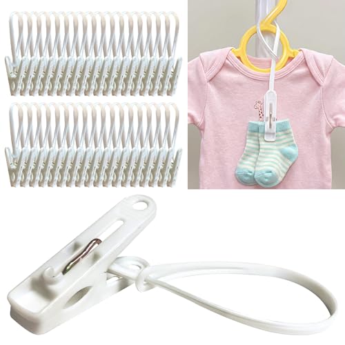 HASHI Baby Clothes & Pants Clips 36 Pack, Non-Slip Hanger Clips with Strong Grip, Space-Saving Organizer for Baby & Toddler Laundry, Closet, Socks, Stroller, Travel & Drying Rack - size: Standard