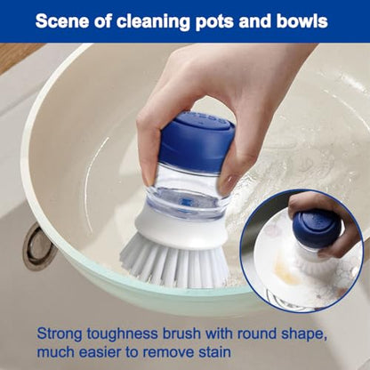 CELOX 7-Piece Dish Brush & Sponge Set: 6-Pack Sponges + 1 Dish Scrub Brush