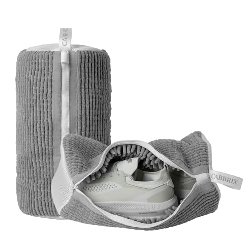 Shoe Washing Machine Bag, 2pcs Cabbirx Laundry Shoe Bag for Washer and Dryer Reusable, 360° Deep Cleaning With Durable Zipper, Washer Balls Include, Large Size for Adult (Gray, Large) - color: Gray, size: Large