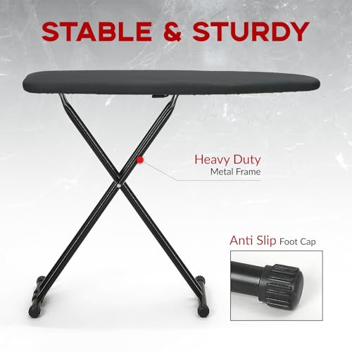 Ironing Board Full Size 54x14, RAINHOL Height Adjustable Iron Board - color: Black, size: 54"L x 14"W