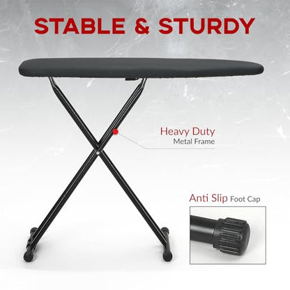 Ironing Board Full Size 54x14, RAINHOL Height Adjustable Iron Board - color: Black, size: 54"L x 14"W