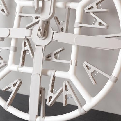Foshine Clothes Drying Racks Foldable Clip Hangers with 20 Drying Clips - color: Light Grey-circle