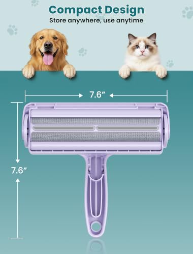 DELOMO Pet Hair Remover Roller, Reusable Lint Roller for Dog and Cat Hair - color: C: Purple（limited Color）