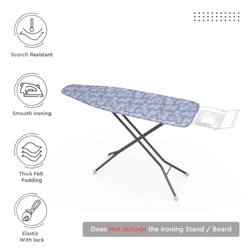 Encasa XO Ironing Board Cover and Pad, X-Large, 54"x18" - Blue - color: Blue, size: X-Large