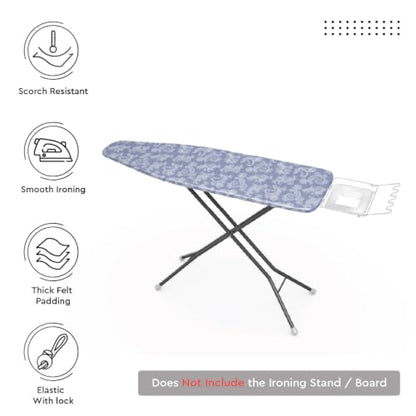 Encasa XO Ironing Board Cover and Pad, X-Large, 54"x18" - Blue - color: Blue, size: X-Large