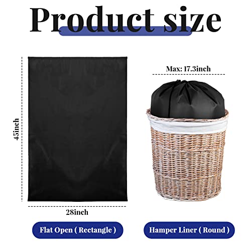 Woanger 12 Pack 28 x 45 Inch Extra Large Laundry Bags Bulk, Black - color: Black
