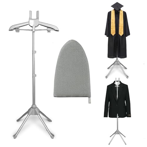 Adjustable Garment Steamer Rack & Ironing Glove, Grey