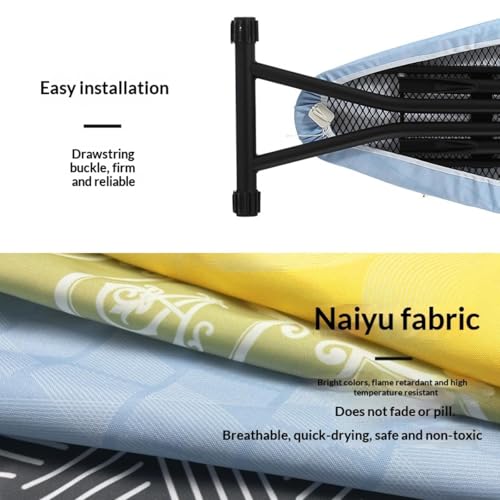 Durable Ironing Board Cloth New Heavy Heat Resistant Thickened Ironing Board Cover Pad Universal Laundry Supplies Printed Padded - color: Green