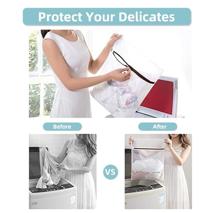 GOGOODA Mesh Laundry Bags for Delicates Durable Protective Wash Bags - size: S,M,L