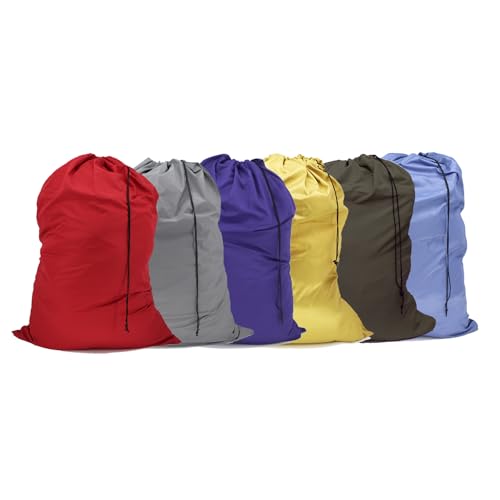 Extra Large Laundry Bag 30"x40", Varied Colors, 6 Pack - color: Mixcolor