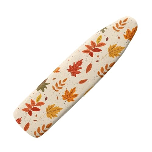 Marple Leaf Ironing Board Cover with Elastic Edge Stain Resistant Iron Board Cover Hook and Loop Fasteners 15x54 Inch Standard Size Pressing Cloth for Ironing - color: Marple Leaf