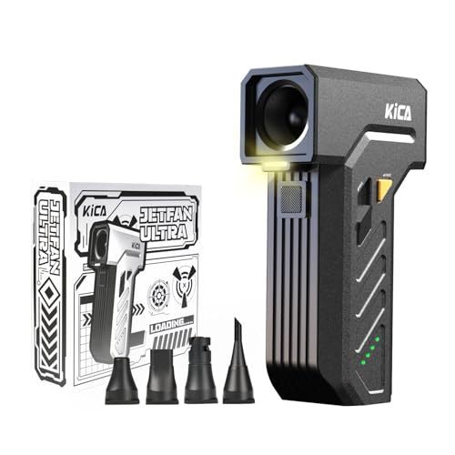 KiCA JetFan Ultra Electric Air Duster, 130000 RPM Cordless Blowers for PC - color: Black