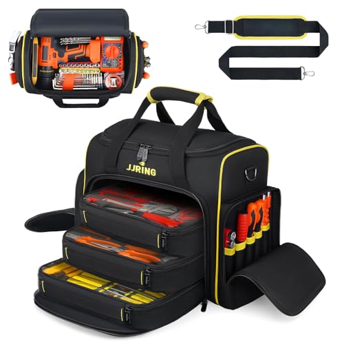JJRING 2.0 Gen Tool Bag With 3 Removable Cases, Yellow