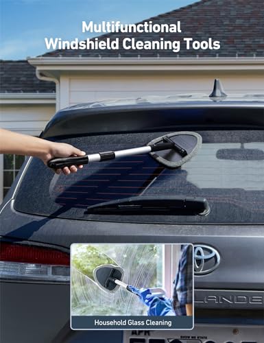 AstroAI 21" Extra-Long Windshield Cleaner Tool & Car Interior Detailing Kit - color: Gray, size: 21 in