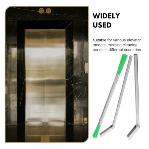 Kichvoe Elevator Groove Scraper, Cleaner Crevice Cleaning Brush and Dust Remover Tool for Sills Tracks and Gap Maintenance Multipurpose Brush with Shovel for Elevator Cleanup