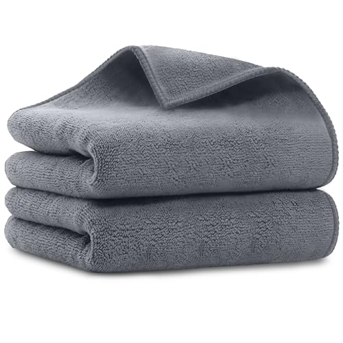 UNIMADE Salon Towels 2 Pack, Super Soft Microfiber Gym Towels - color: Grey, size: 2PK