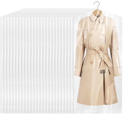 100 Pack Plastic Dry Cleaning Bags, 60x120 cm - size: 60 x 120 cm