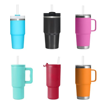 Replacement Straw Compatible with Stanley 14 oz 20 oz Cup Tumbler, 6 Pack Reusable Straw with Cleaning Brush, Plastic, Clear - color: Clear Straw*6, size: For 14oz/20oz