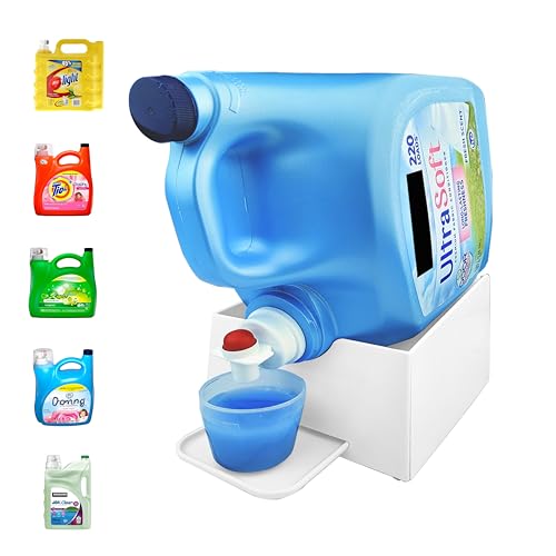 Skywin Liquid Laundry Detergent Dispenser Holder with Drip Tray - 1 Pack - color: Ivory