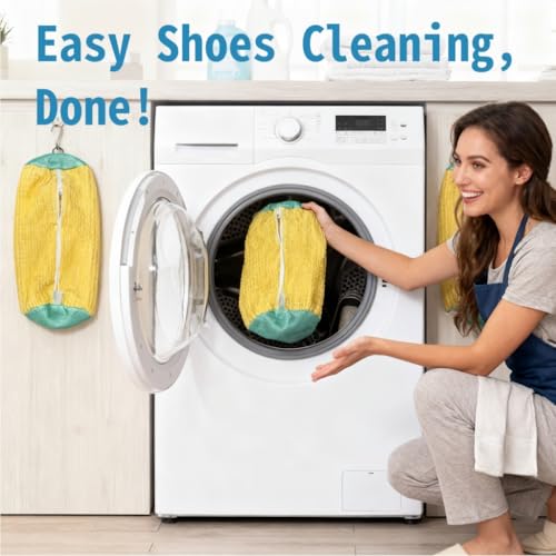 Reusable Shoe Laundry Bags 2 Pack for Washer Dryer, Oversized Shoe Bags