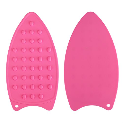 Silicone Rest Pad, Protective Surface for Mini Iron Pad Protection Ironing Rest (Rose red) - color: Rose Red