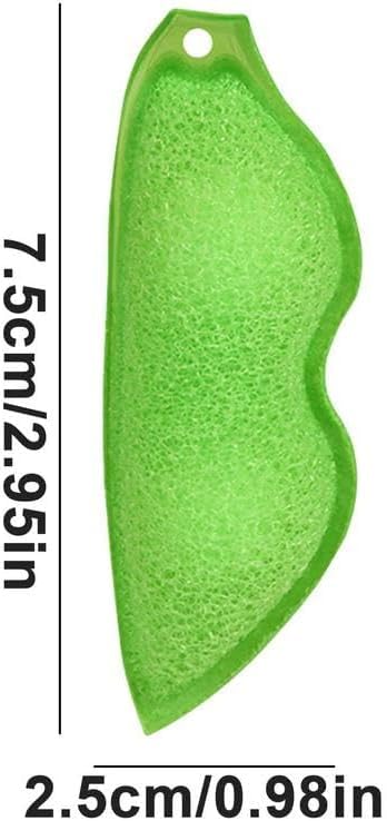Bottle Cleaning Sponge, Beans-Shaped,Reuseable Bottle Cleaning Sponge,Heat Resistance Bottle Sponge for Internal Cleaning of Small Mouth(Green+Yellow) - color: Green+yellow