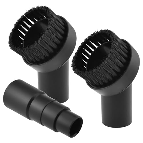 2 Pcs Black Round Vacuum Brush, 1-1/4" Universal Vacuum Dust Brush - style: Round