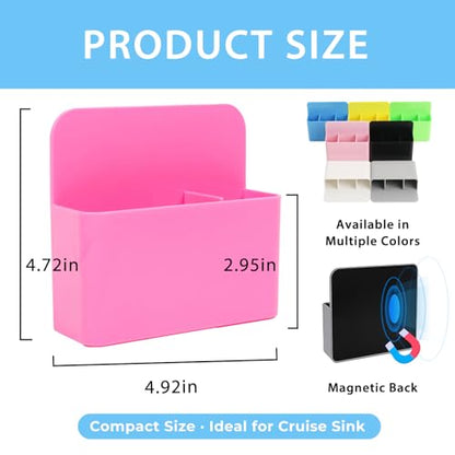 Magnetic Toothbrush Holder for Cruise Ship Cabins – Cruise Essentials 2026 & Travel Must Haves – Wall-Mounted Cruise Bathroom Organizer for Alaska & Caribbean Staterooms (Pink) - color: Pink