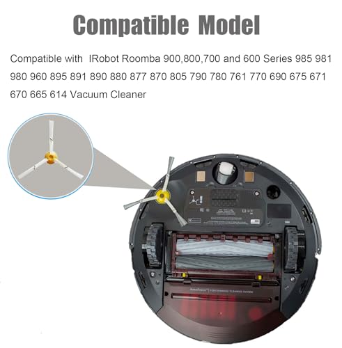 Replacement Side Brush for IRobot Roomba 900,800,700 and 600 Series 985 981 980 960 895 891 890 880 877 870 805 790 780 761 770 690 675 671 670 665 614 Vacuum Cleaner - 3 Pack - style: Brushes-89Series