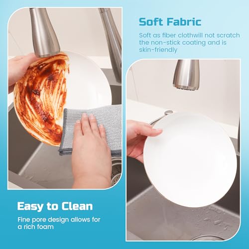 Forggon Non Scratch Wire Dishcloth,New Upgrade 3-Layer,12pcs,7.08"X8.86" - color: 12pcs[three-laye], size: 7.08x8.86-12Pack