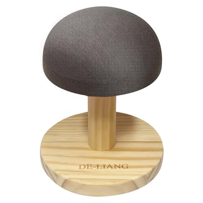 Bra Wooden Ironing Board Mini Iron Padded Sleeve Pillow Board Stool with Round Base for Small Table top Pressing pad ham, Long-7.1 Inch, Gray - color: Gray